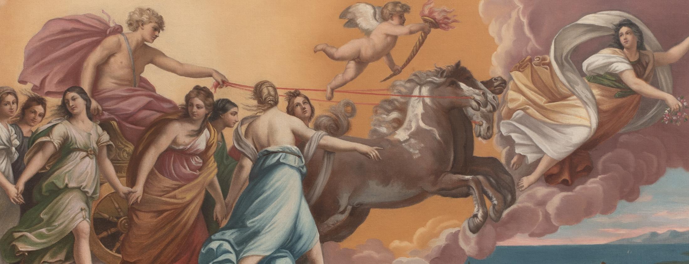 Apollo & Aurora, Roman Gods Procession, after GUIDO RENI (1575-1642) For Sale 1