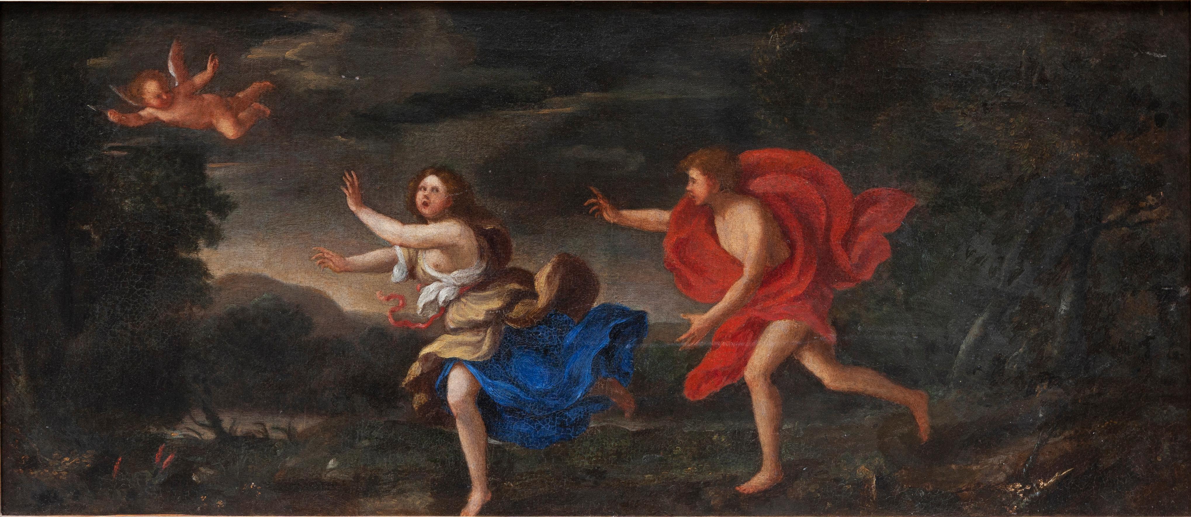 Apollo and Daphne - Painter active in the 17th century - Painting by Unknown