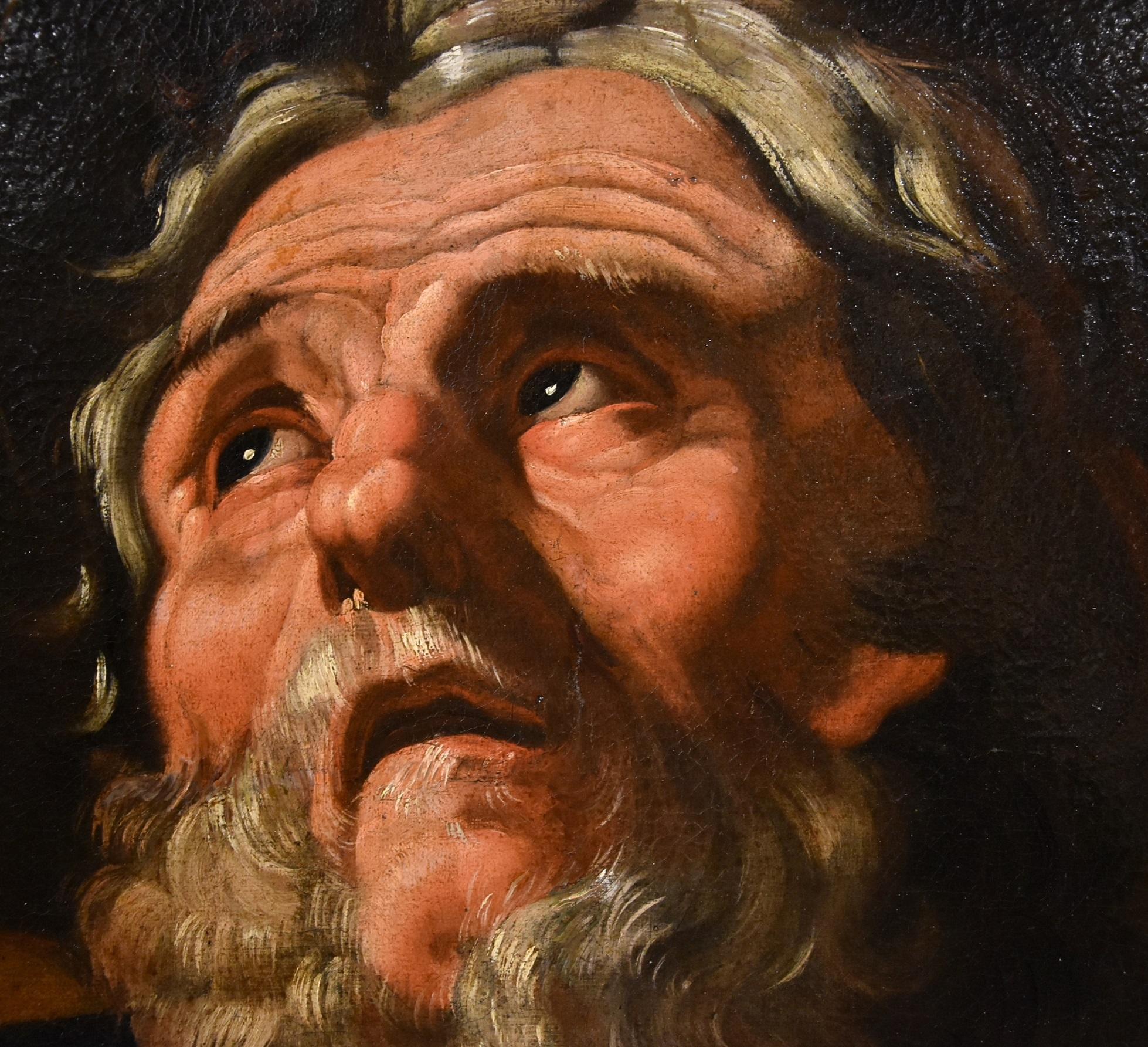 Apostle Peter Roman school Paint Oil on canvas Old master 17th Century Italian 1