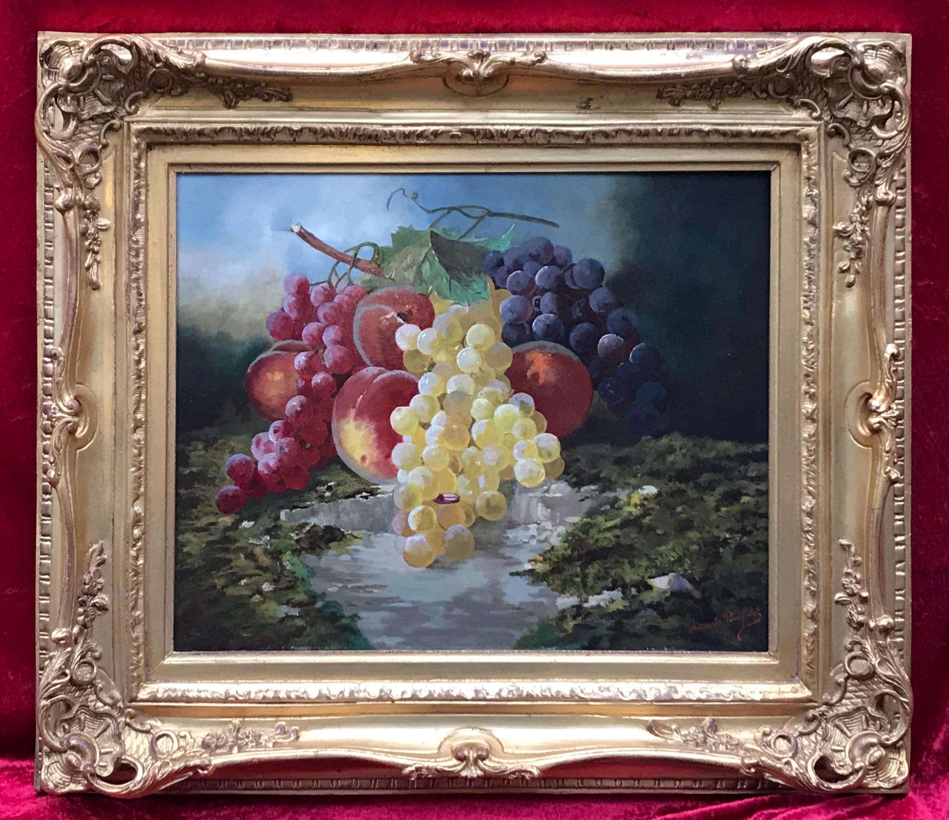 Unknown Still-Life Painting - A.POURFILET - Original Painting Early 20th Century