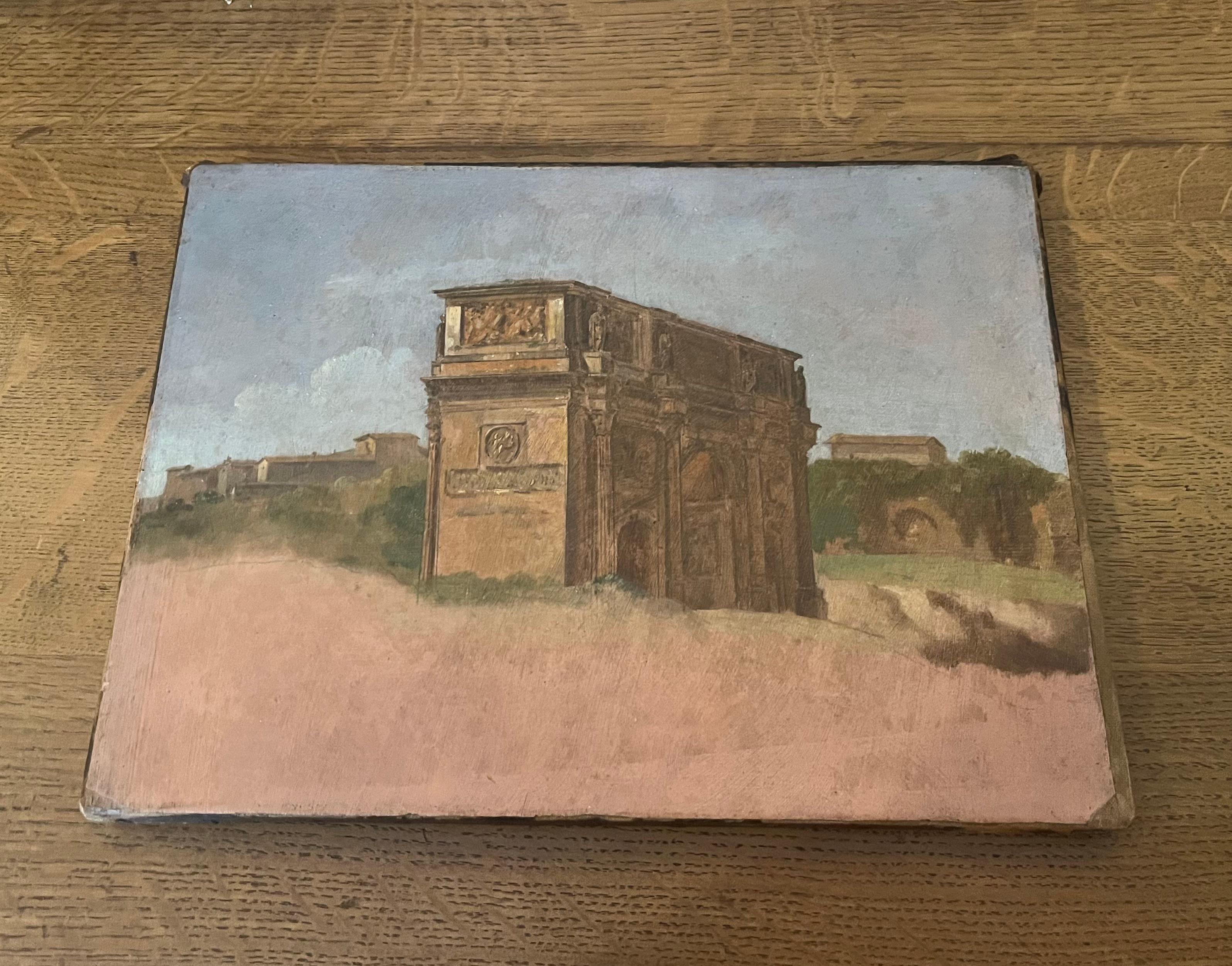 Arch of Constantine, Rom, um 1820 – Painting von Unknown