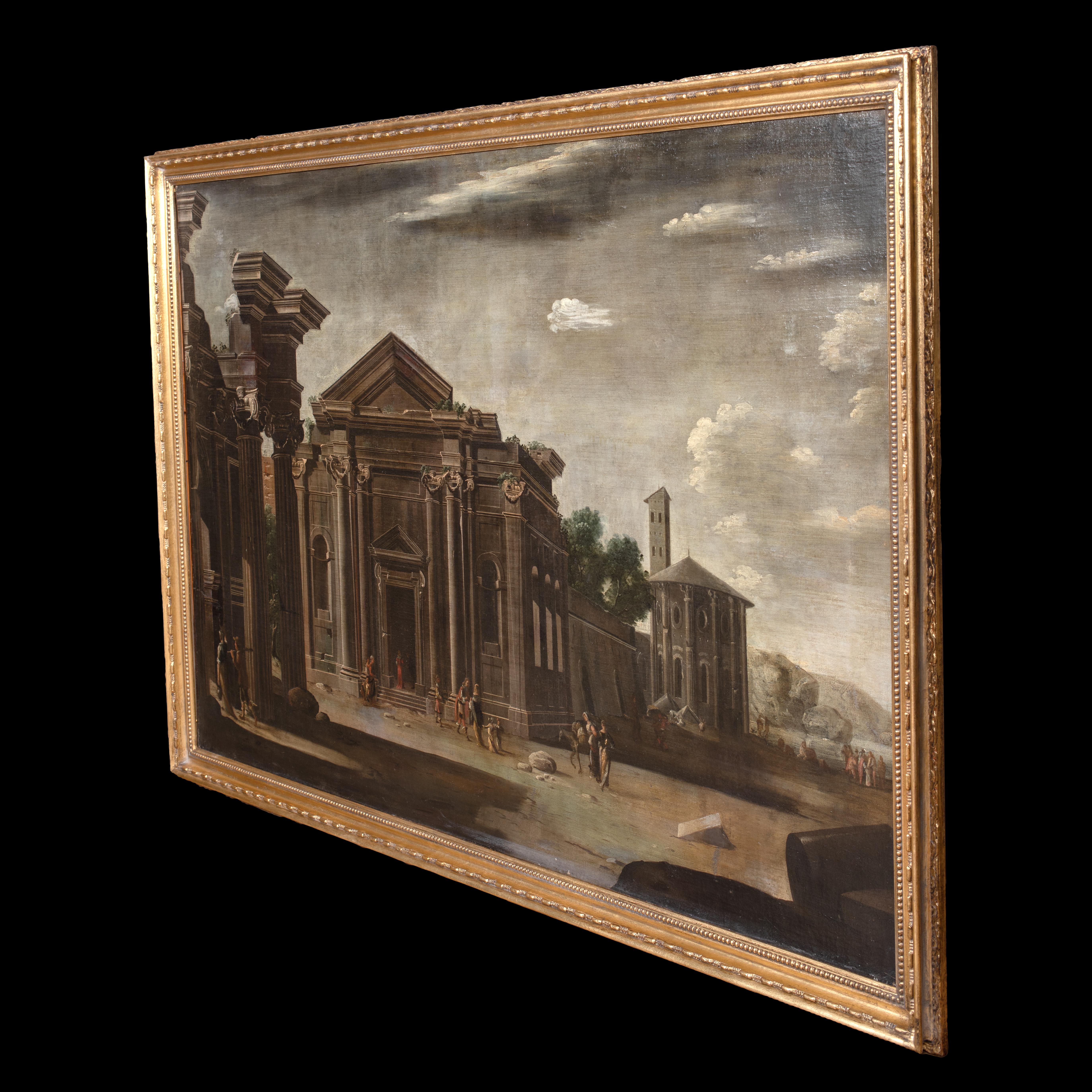 Capriccio architettonico di Roma antica, XVII secolo Viviano Codazzi in vendita 4