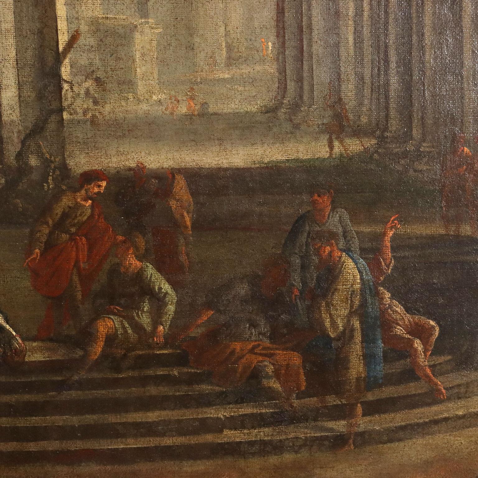 Architectural Capriccio with Figures,  XVIIIth century 2
