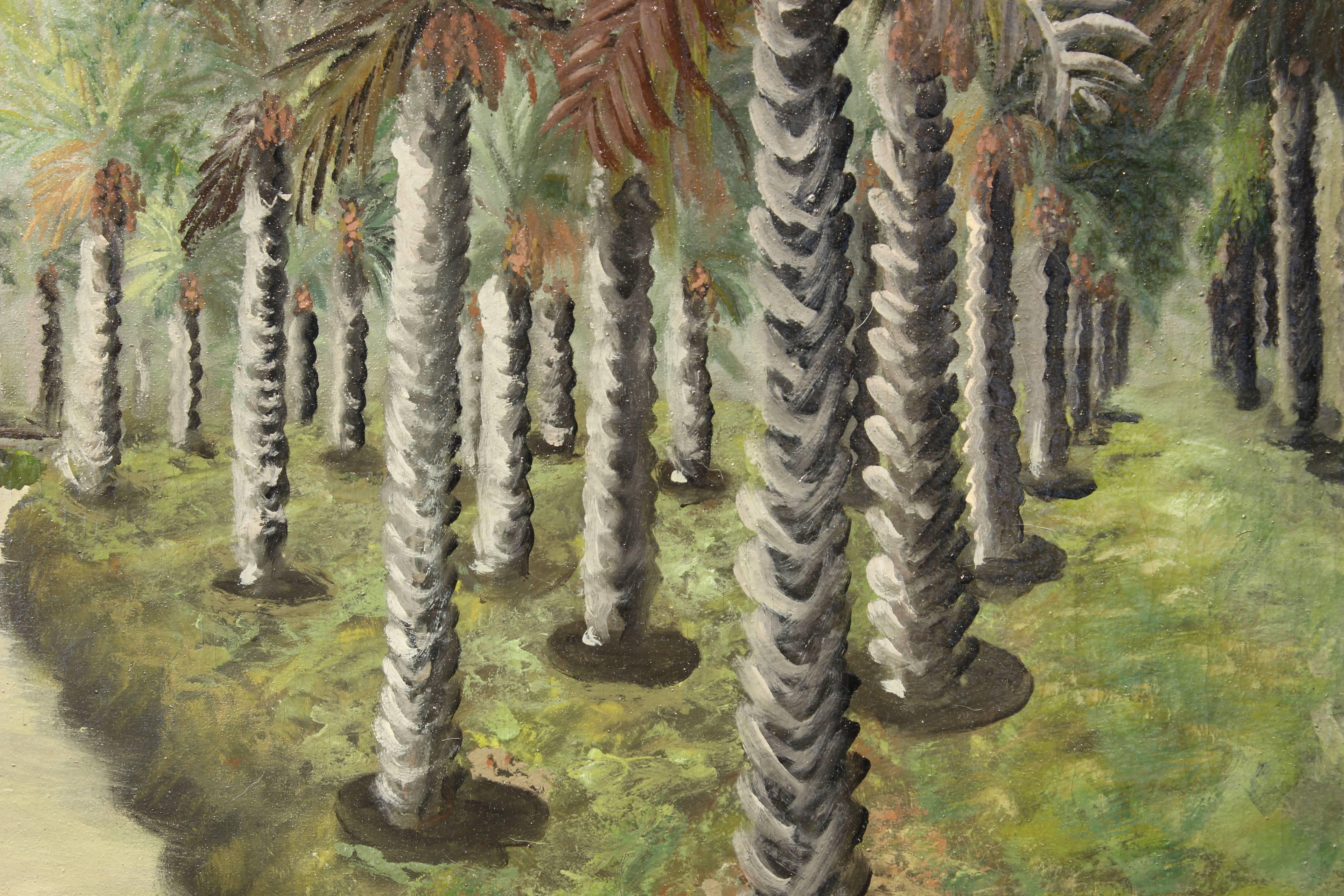 Architectural Palm Landscape - Impressionist Art by Unknown