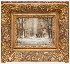 Arend van de Pol - Early 20th Century Oil, Winter Forest