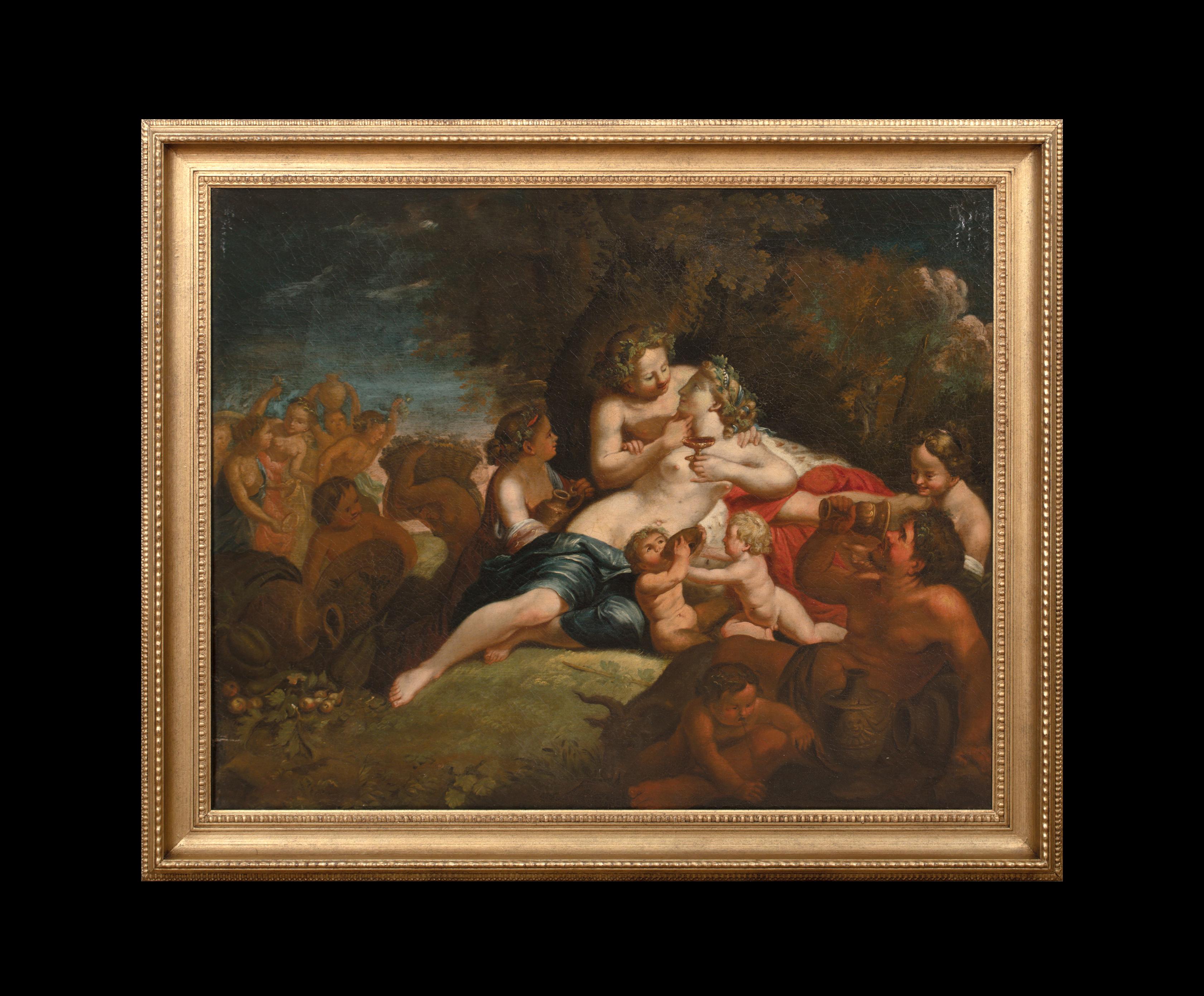 Ariadne und Bacchus, 17. Jahrhundert, Schule von Nicolas Poussin (1594-1665) – Painting von Unknown