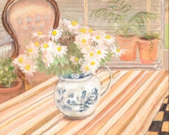 Ariel Crittall - Framed 20th Century Oil, Korean Chrysanthemums