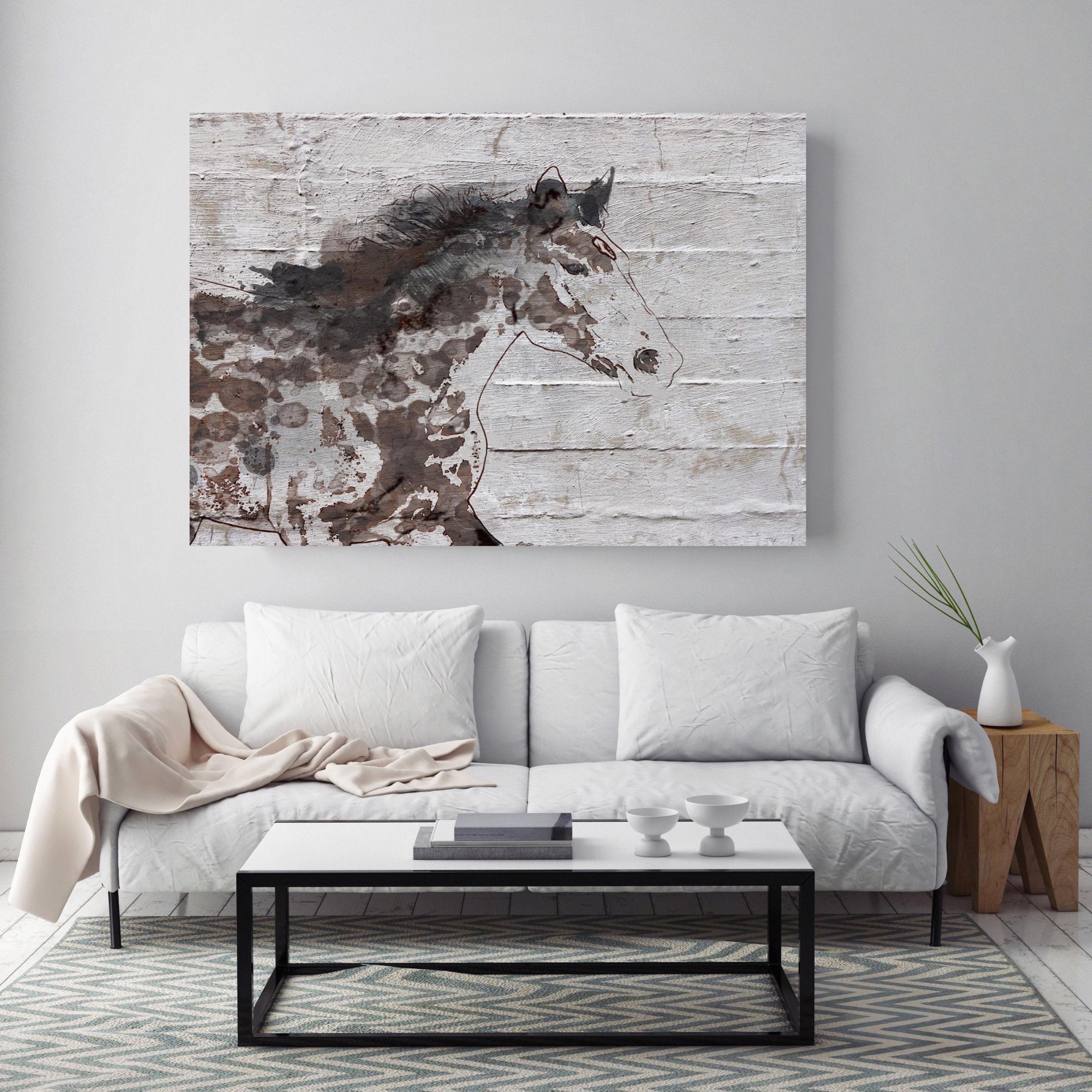rustic horse painting