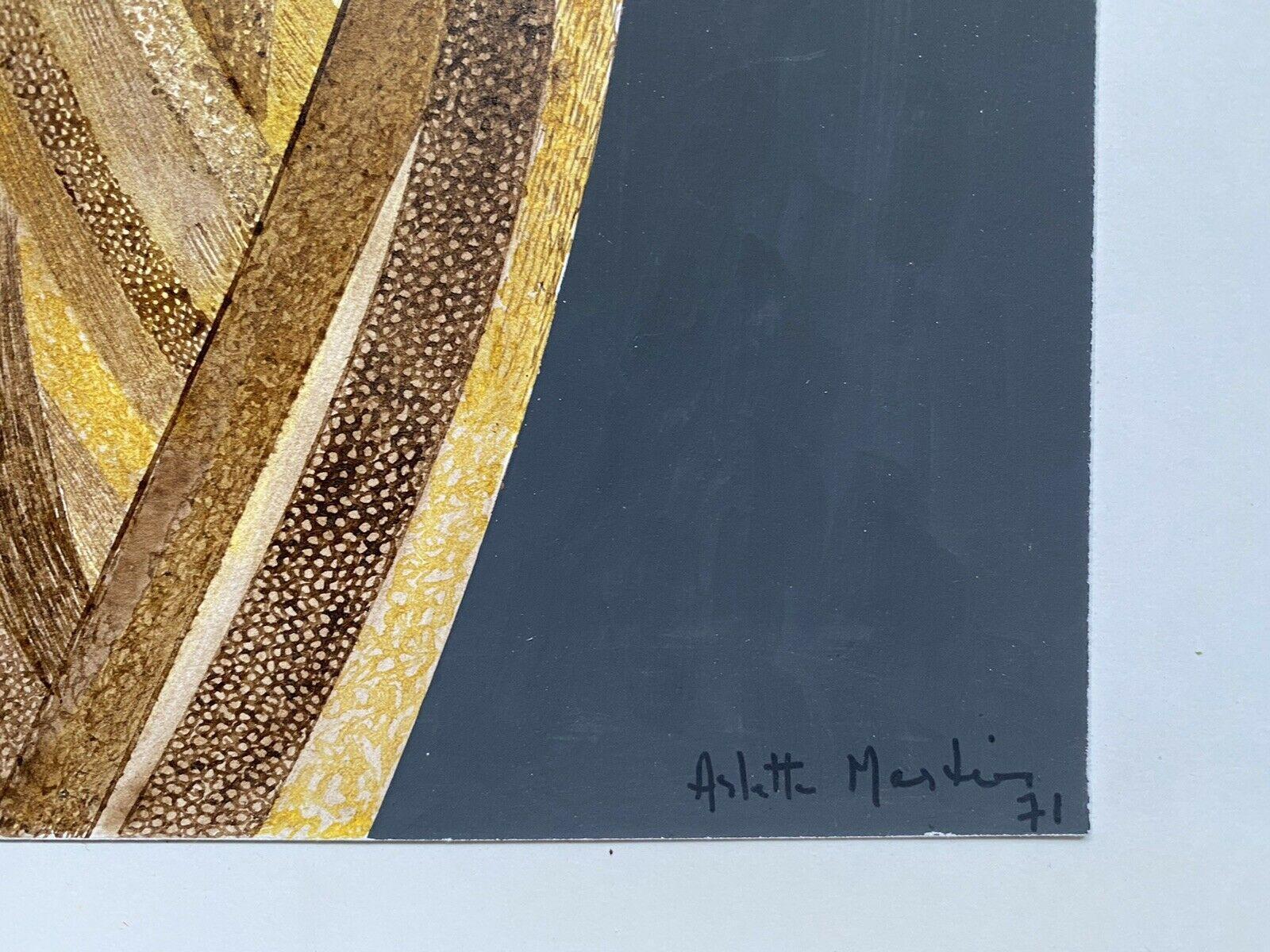 Arlette Martin French Geometric Abstract Painting, 1970'S Design For Sale 3