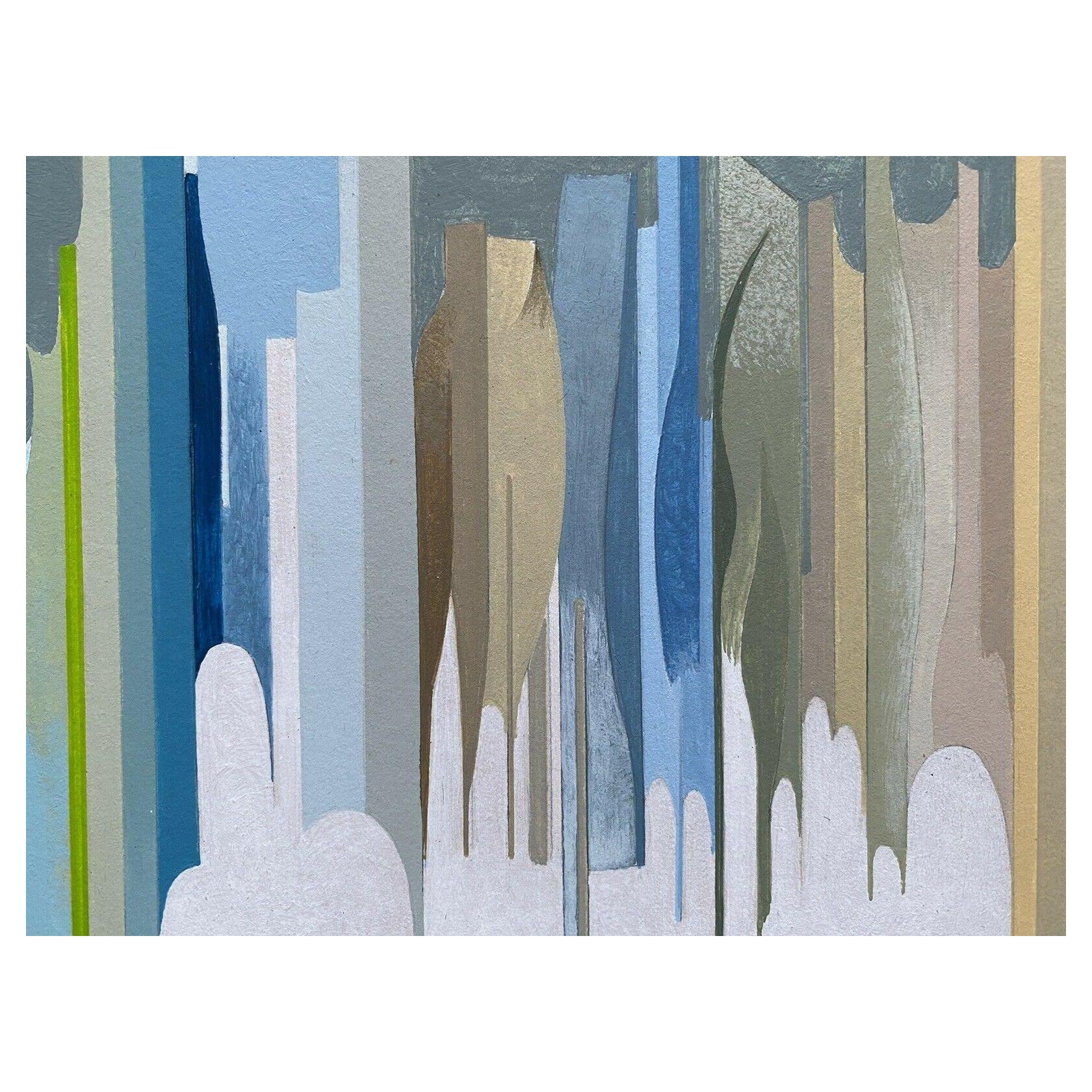 Peinture abstraite géométrique française Arlette Martin