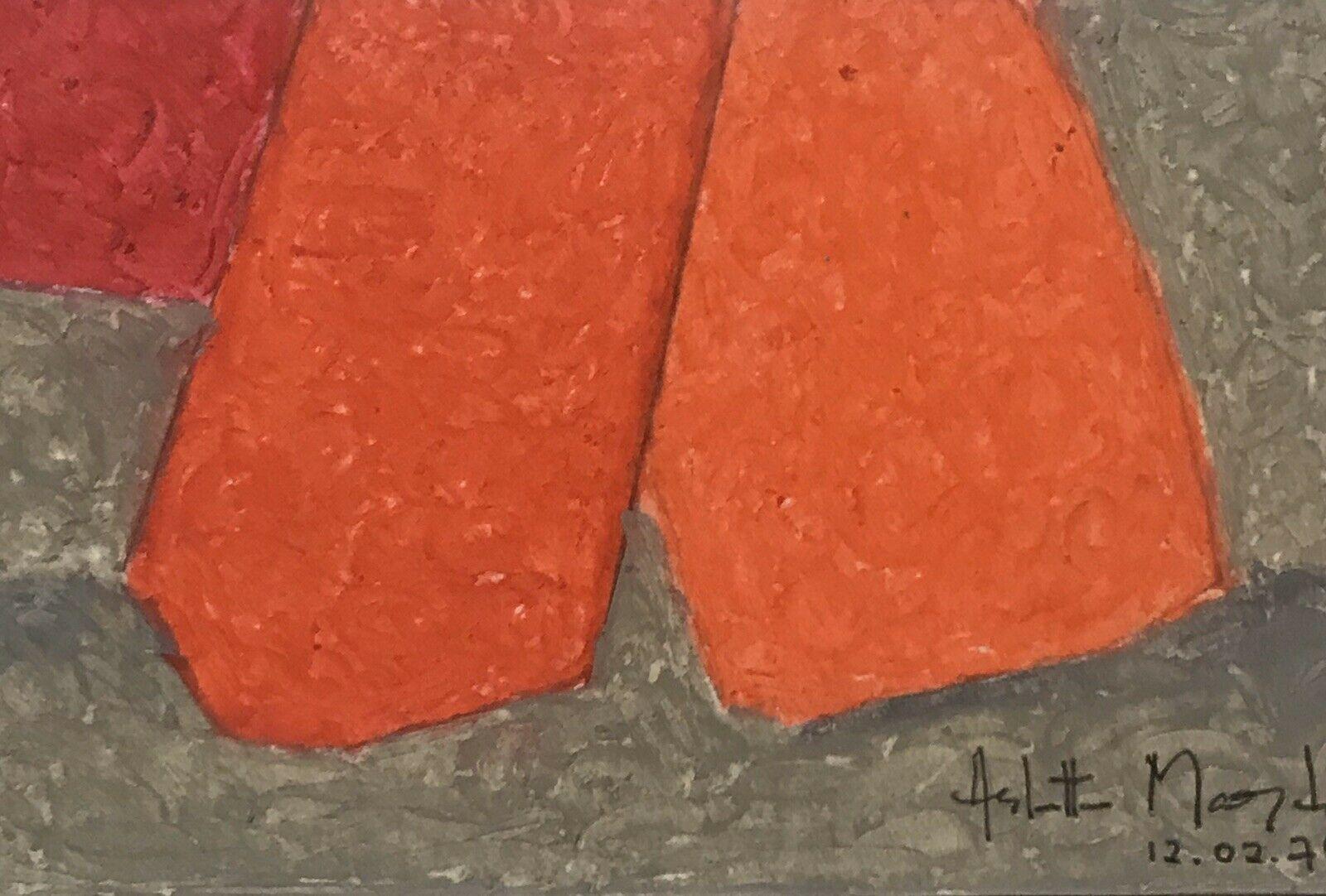 Superbe peinture abstraite géométrique française d'Arlette Martin - 1979 en vente 1