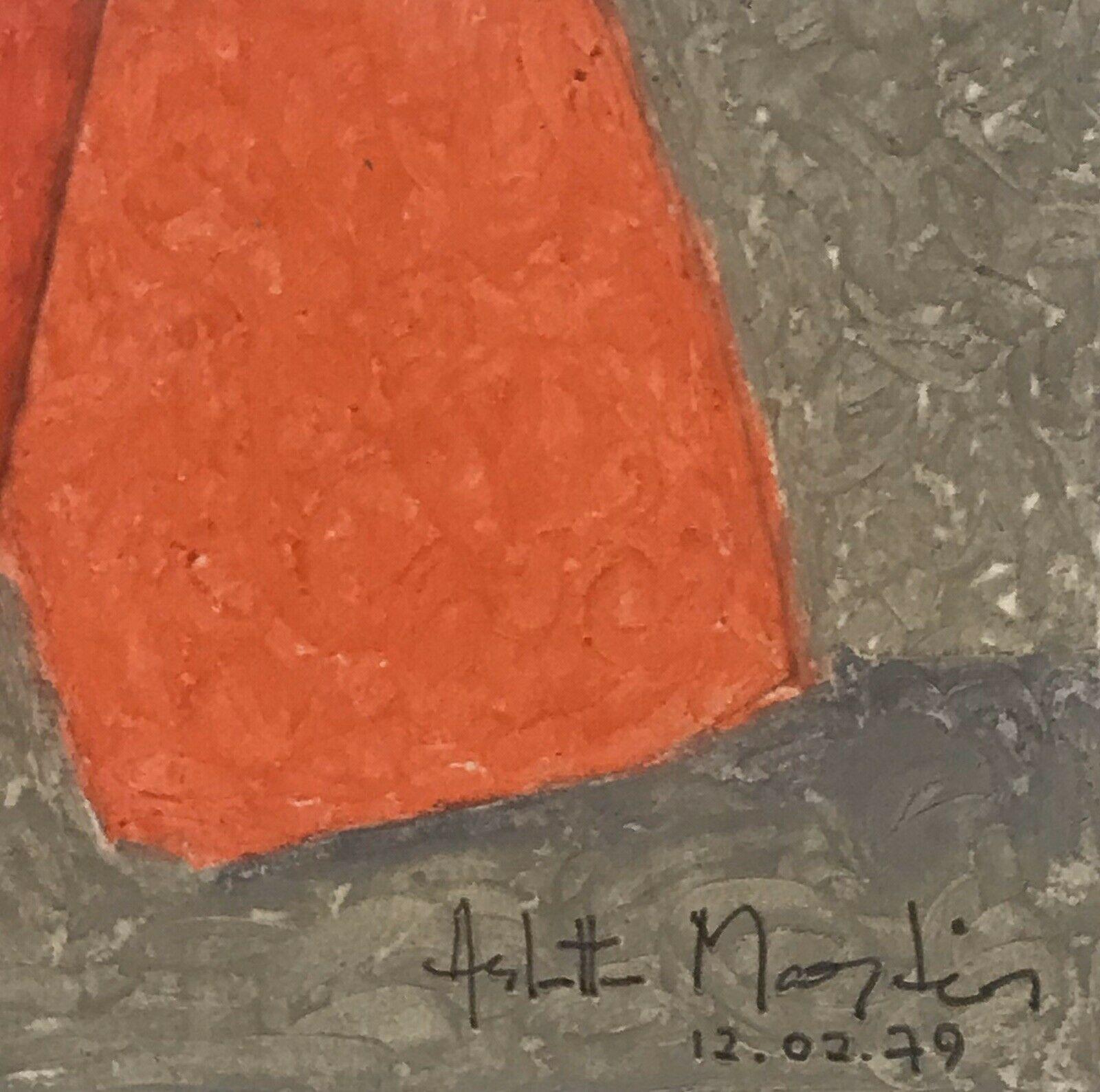 Superbe peinture abstraite géométrique française d'Arlette Martin - 1979 en vente 3