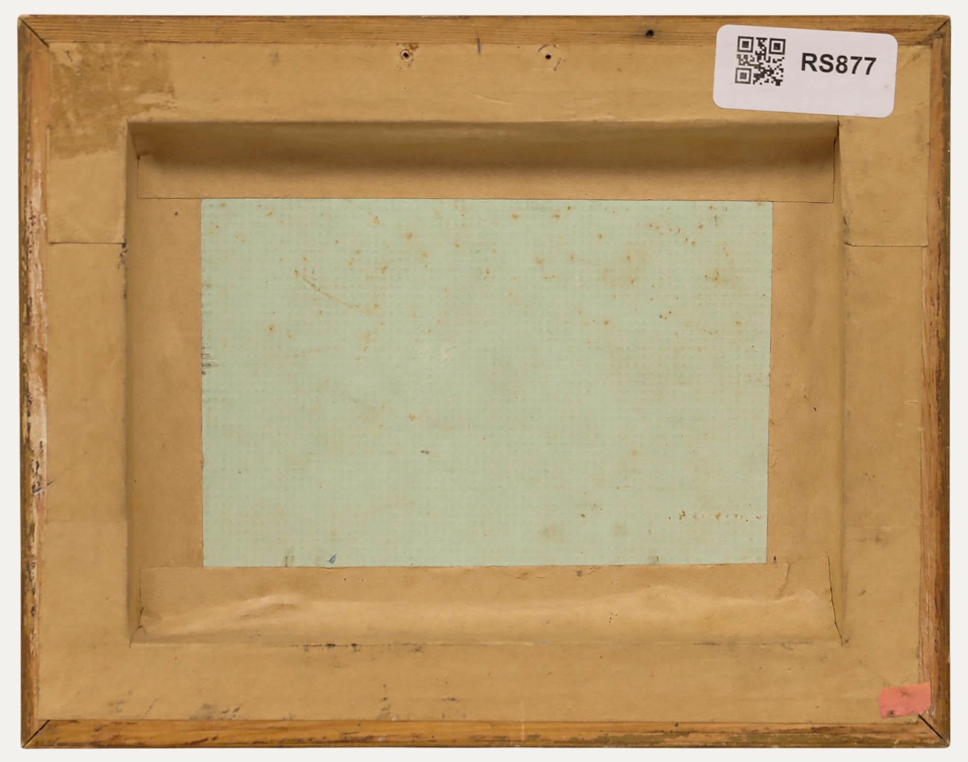 Arnoux Lobe - Huile encadrée de l'école haïtienne du 20e siècle, Rotation des cultures - Marron Landscape Painting par Unknown