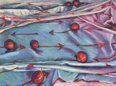 Arrow et tomates cerises - Nature morte contemporaine à l'huile sur toile