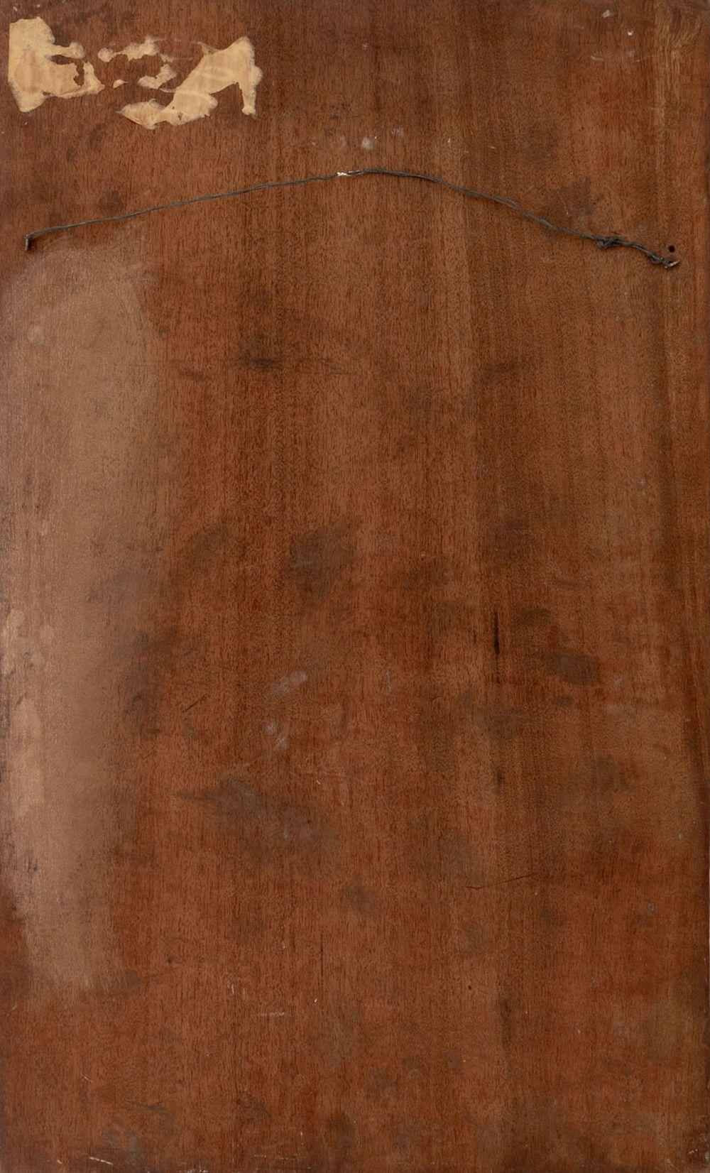 Art Deco Heron Scene Painted and Carved Wood Panel For Sale 3