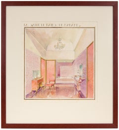 Art Deco Women's Bathroom Painting