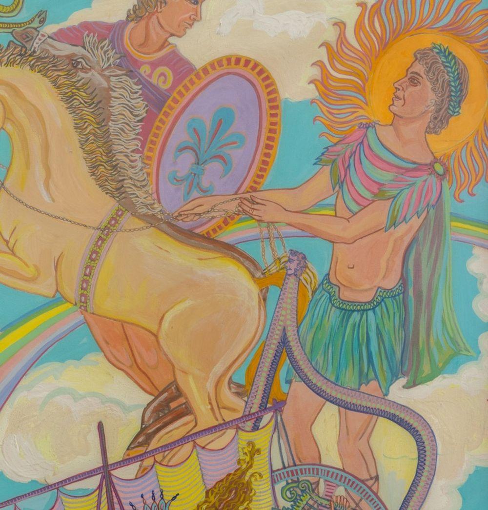 Art Nouveau Style Mythology Scene Gouache, Pr For Sale 3