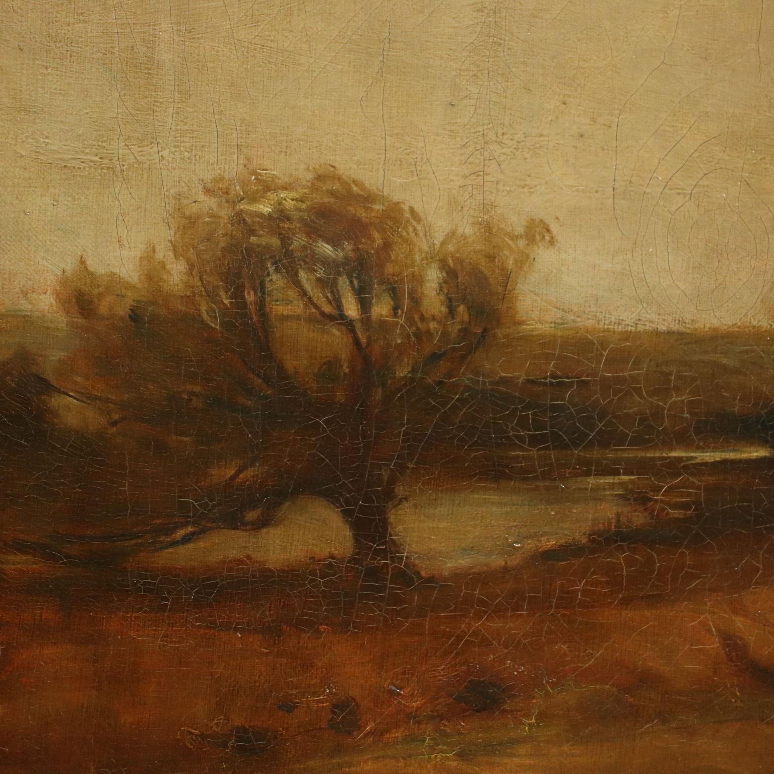 Arthur A. Friedenson Oil On Canvas, Rural Landscape 1893 1