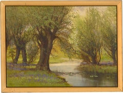 Antique Arthur Harding Norwood (fl.1889-1893) - 1926 Oil, River at Dawn