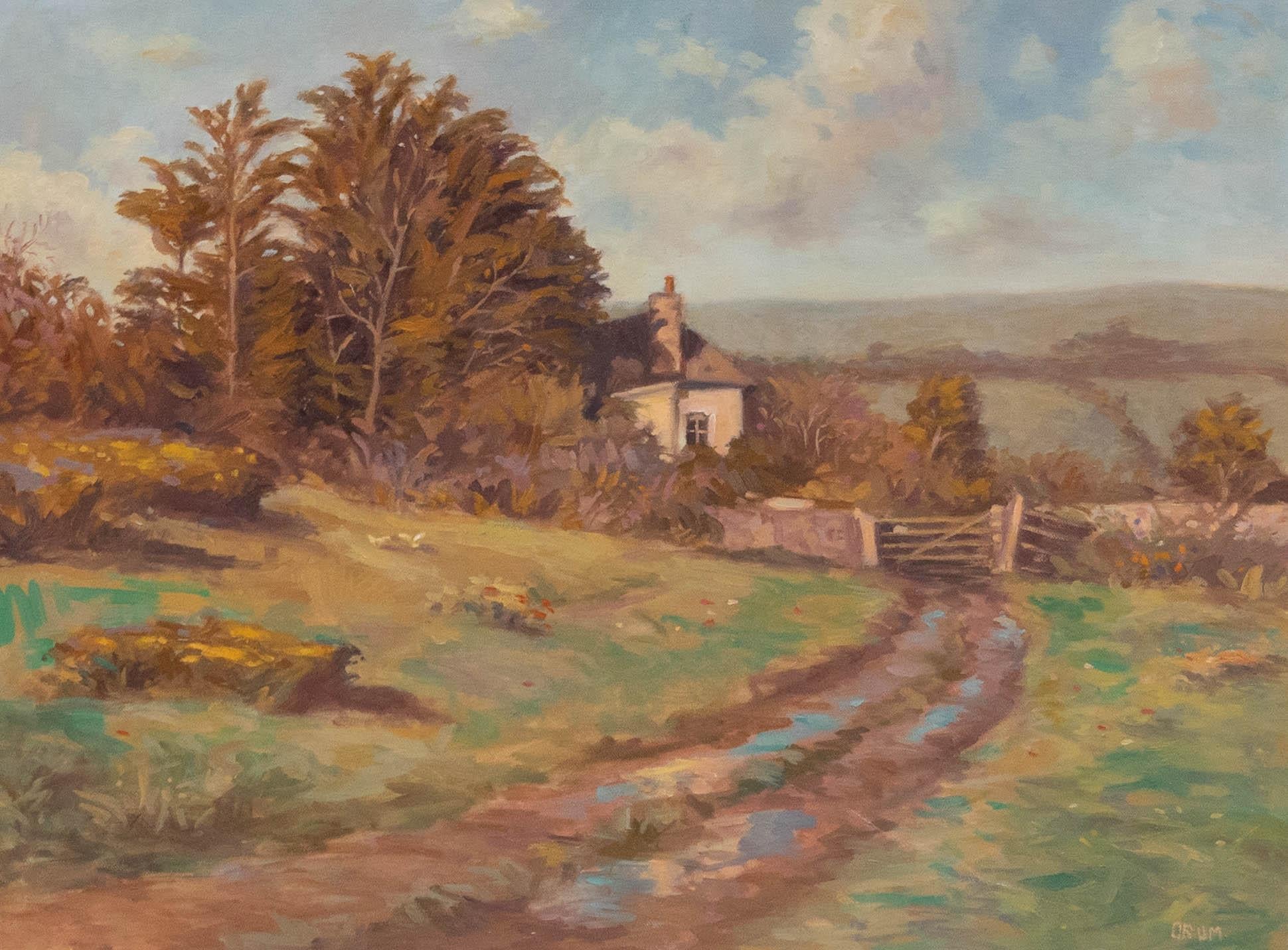 Arthur Orum (1946-2023)  - Cornish School Contemporary Oil, Außerhalb von Gwithian – Painting von Unknown