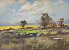 Arvind Limaye - Framed Contemporary Oil, Autumn Pastures