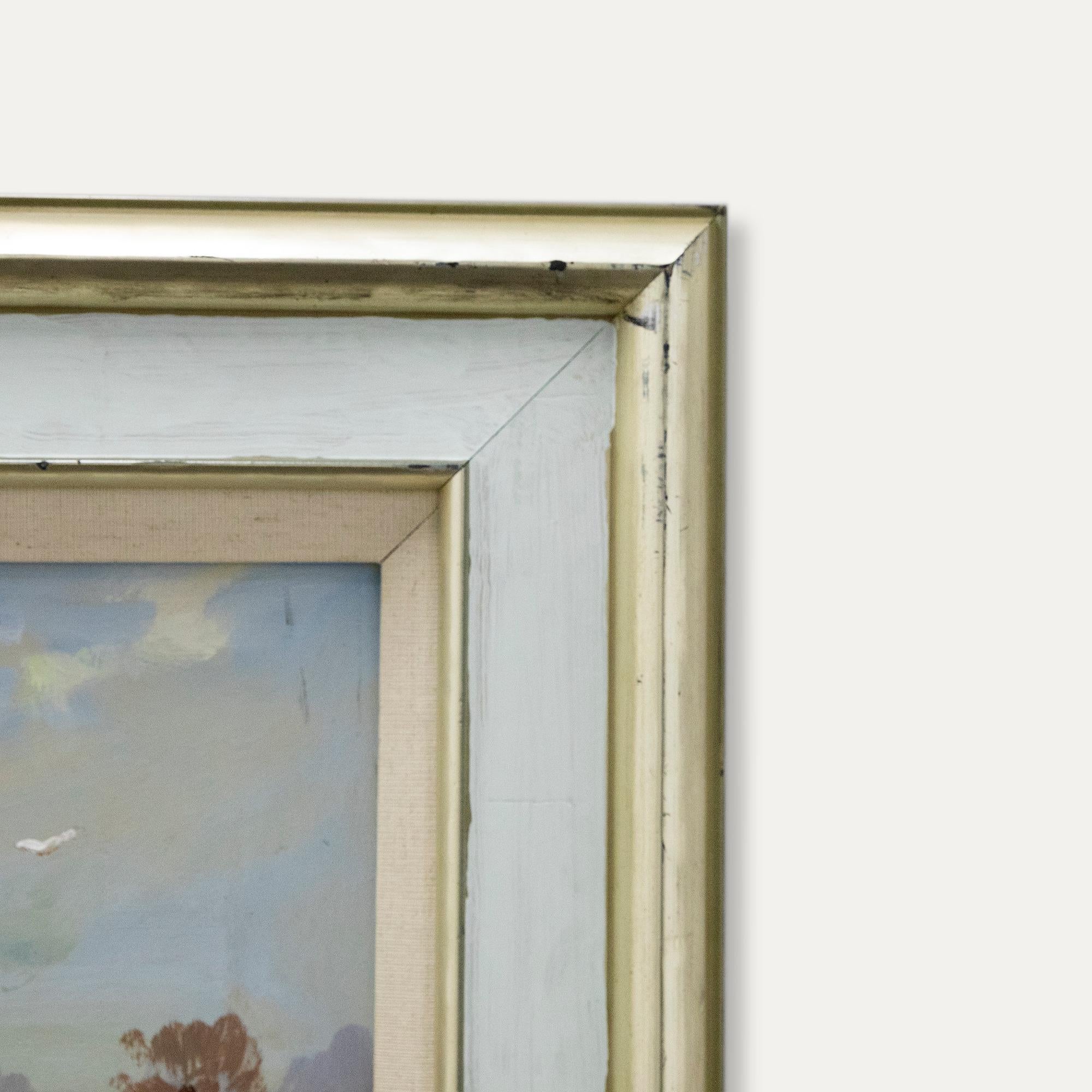 Arvind Limaye - Framed Contemporary Oil, Autumn Pastures For Sale 1