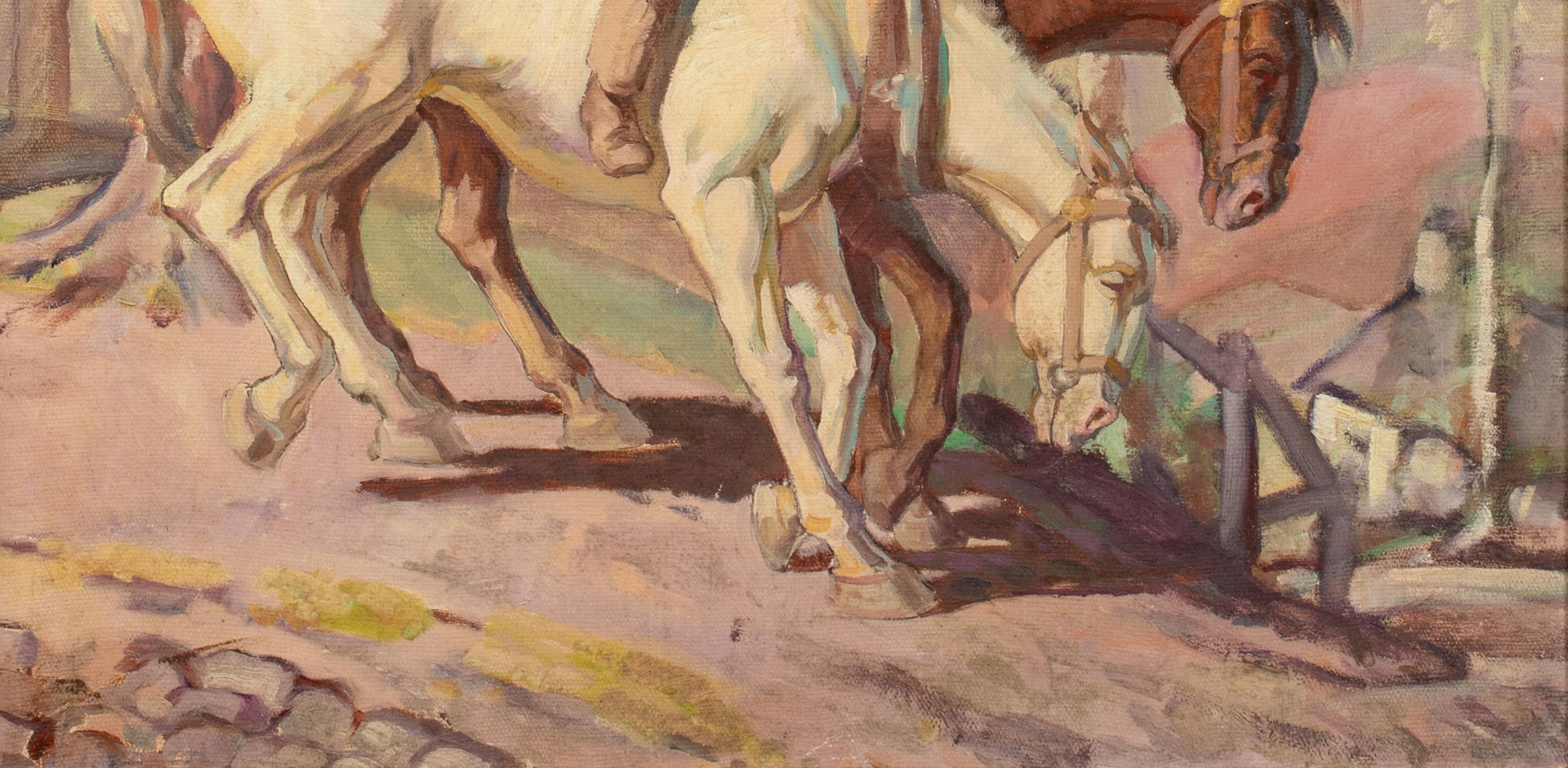 Mentre il giorno si chiude, inizio del XX secolo  scuola di Sir Alfred MUNNINGS (1878-1959) in vendita 6