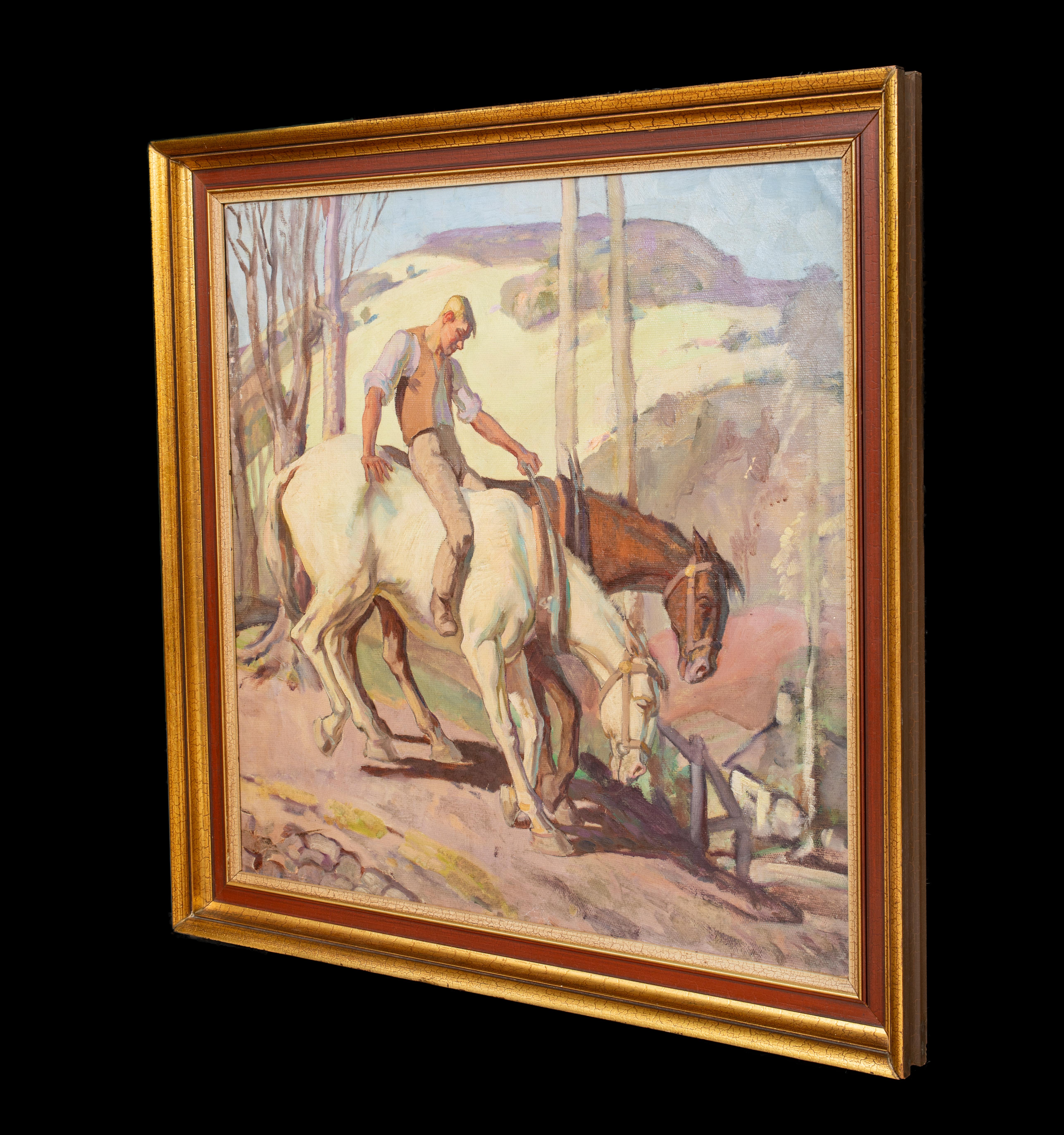 Mentre il giorno si chiude, inizio del XX secolo  scuola di Sir Alfred MUNNINGS (1878-1959) in vendita 4