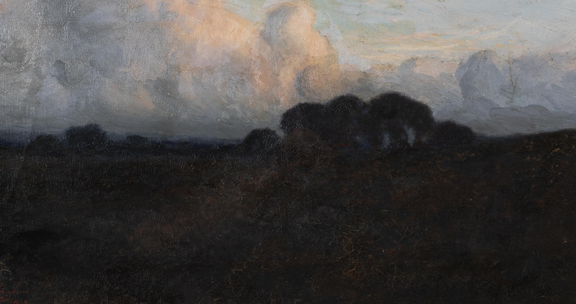 As The Day Closes, New Forest, Hampshire, dated 1907  by Joseph Longhurst  3
