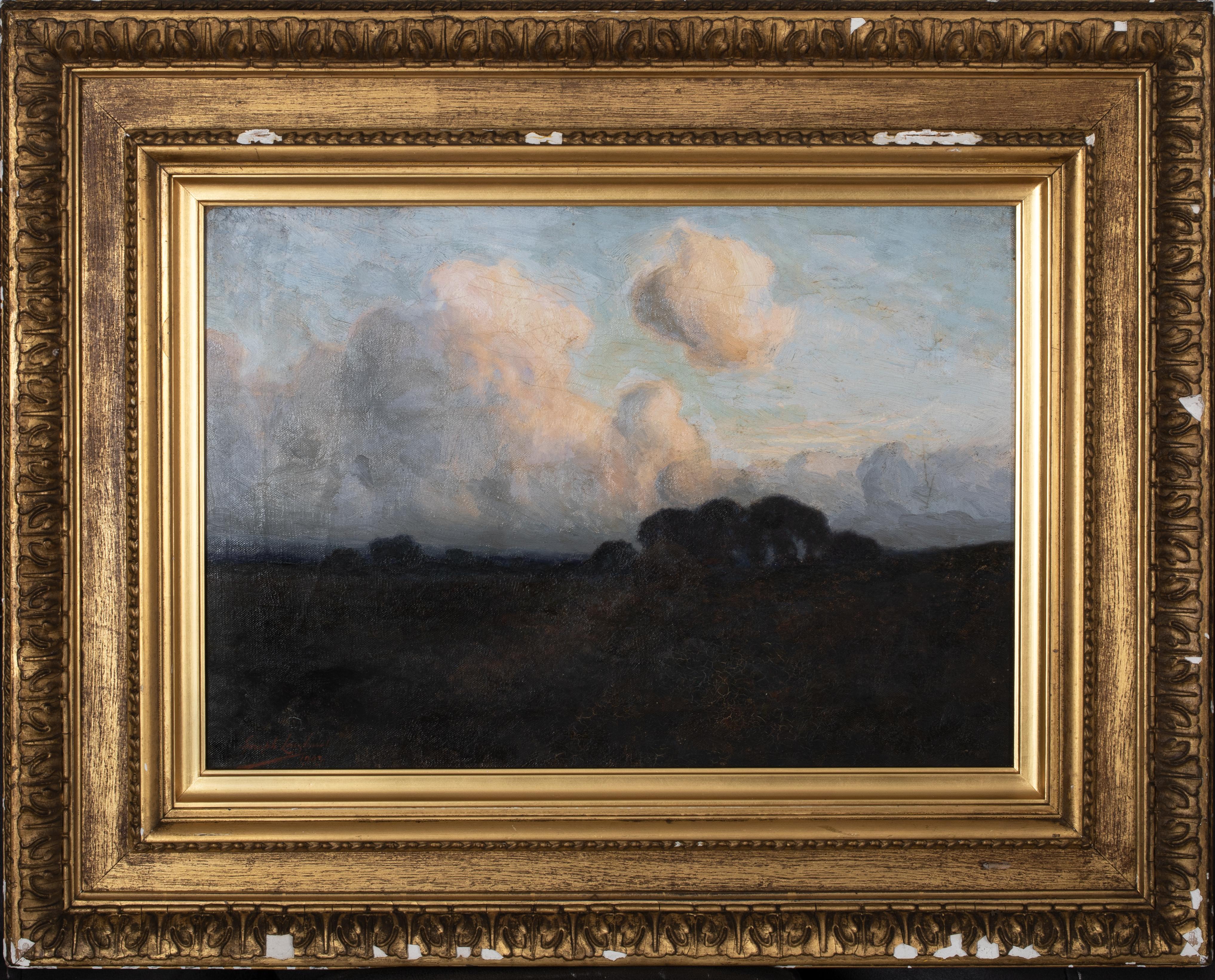 Unknown Landscape Painting - As The Day Closes, New Forest, Hampshire, dated 1907  by Joseph Longhurst 