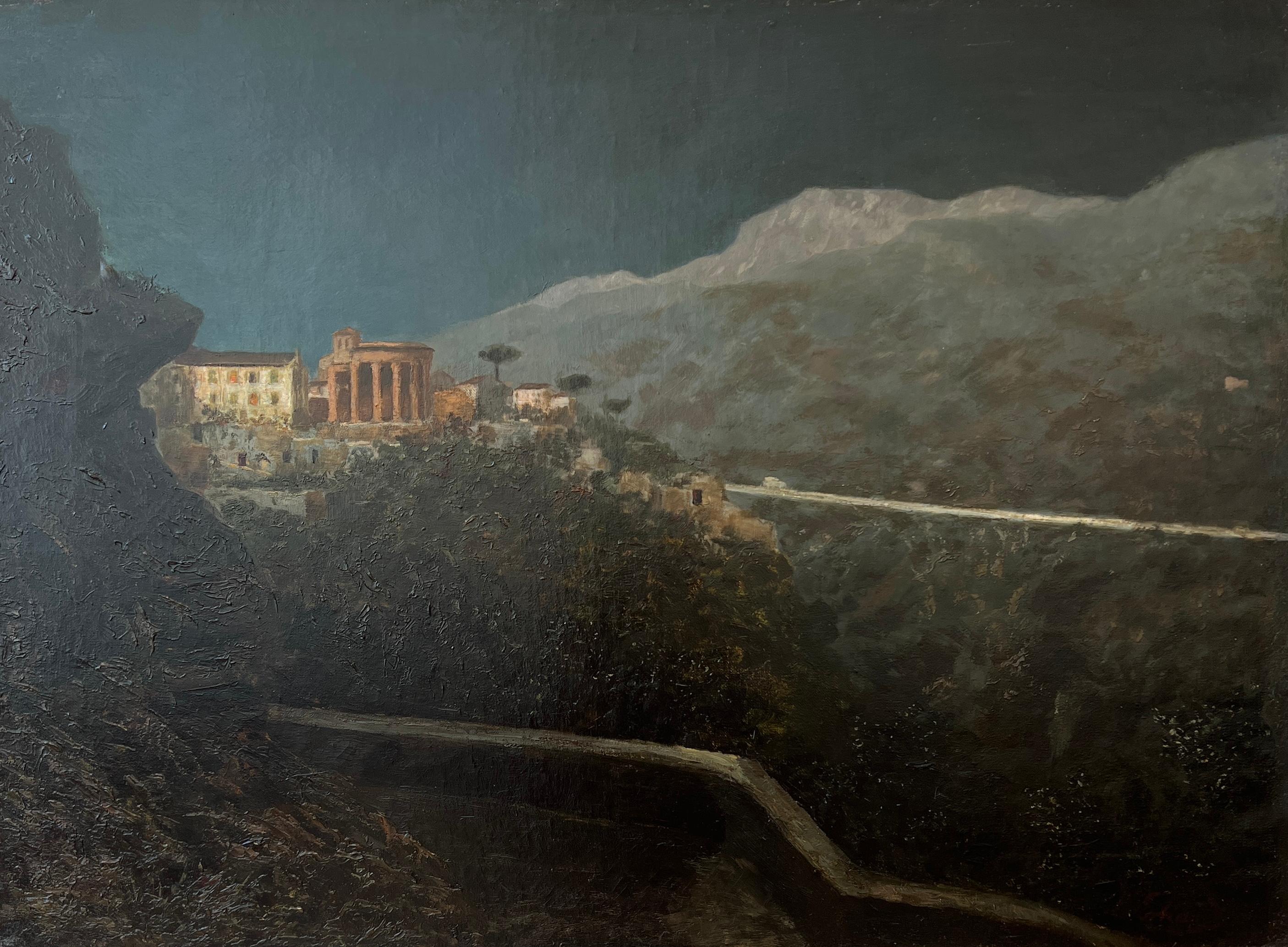 Unknown Landscape Painting – In der Abenddämmerung