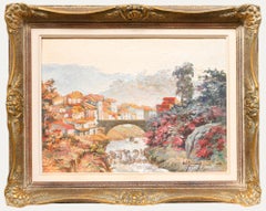 Attila Mendly de Vétyemy (1911-1964) - Mid 20th Century Oil, Village in Bloom