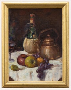 Antique Attrib. Anna Airy RI, ROI (1882-1964) - Framed Oil, Still Life with Fruit