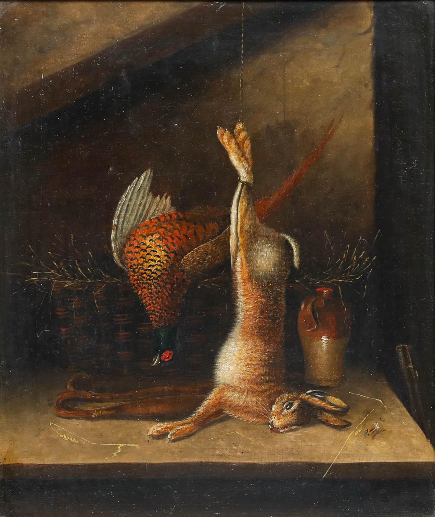 Attrib. Benjamin Blake (1757-1830) - British School Oil, Game in the Larder - Painting by Unknown