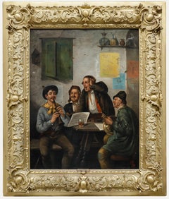 Attrib. Franz Schams (1823-1883) - Framed 19th Century Oil, The Rehearsal