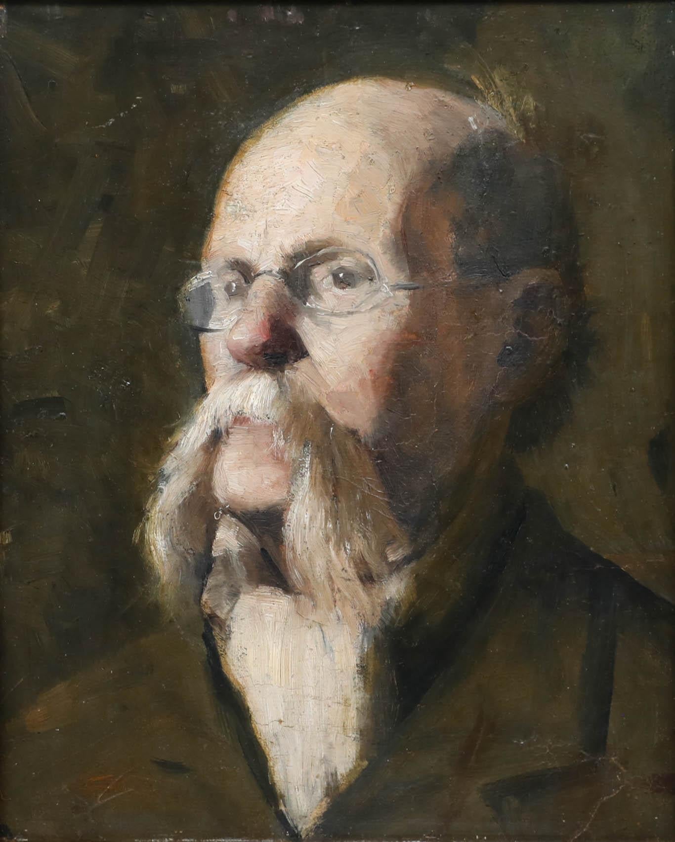 Attribué. Franz von Lenbach (1836-1904) - Portrait d'un gentilhomme allemand - Painting de Unknown