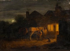Attrib. George Shalders (1826-1873) - Mid 19th Century Oil, The Smithy