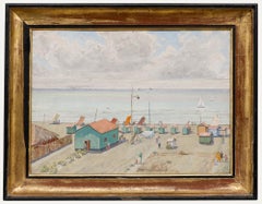 Attrib. Georges M. Baltus (1874-1967) - Framed Oil, Early Morning at the Beach