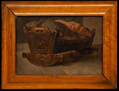 Attrib. Hermann Sondermann (1832-1901) - Folk Art Oil, The Farmer's Cradle