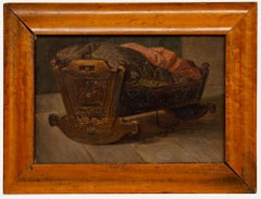 Attrib. Hermann Sondermann (1832-1901) - Folk Art Oil, The Farmer's Cradle