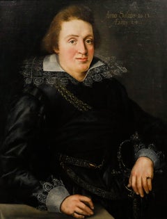 Attrib. Jacob van Doort (d.1629) - 1613 Oil, Portrait of a Young Gentleman