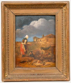 Attribut. Jacques Albert Senave (1758-1829) - Öl, Figuren auf dem Markt