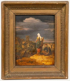 Attribut. Jacques Albert Senave (1758-1829) - Öl, Figuren mit Blick auf eine Townes