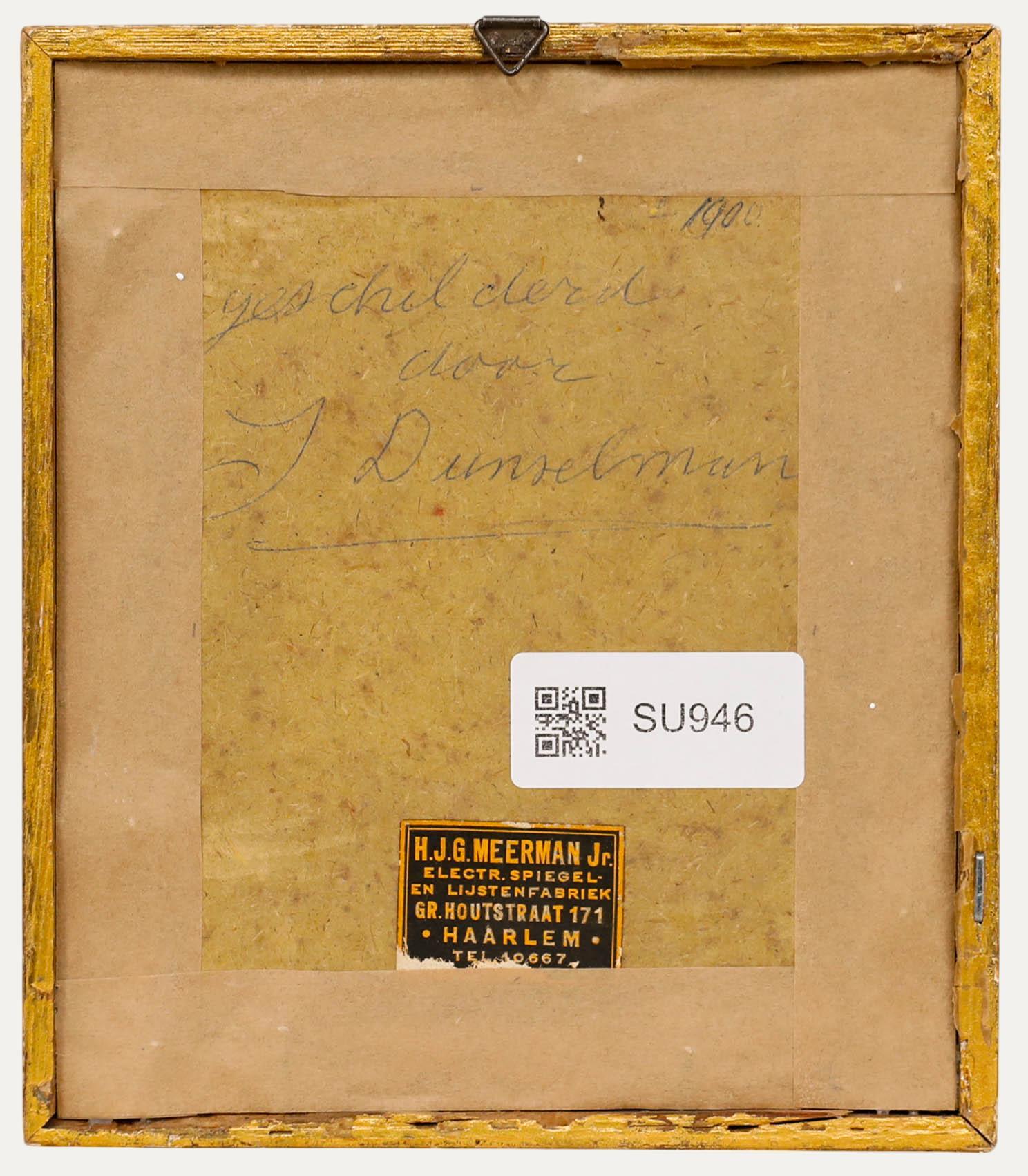 Attribut. Jan Dunselman (1863-1931) - Gerahmtes Öl, Frau im Profil (Braun), Portrait Painting, von Unknown