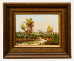 Attrib. Johan Meyer (1885-1970) - c.1965 Oil, Church By The Stream