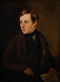 Attrib. John Robert Flick (c.1806-1890) - 19th Century Oil, Young Scholar