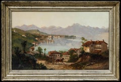 Attrib. Justine Seitz-Zeller (b.1856) - Oil, View of a Lake in Switzerland