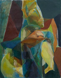 Attrib. Liliane Avignon (1936-2023) - Mid 20th Century Oil, Cubist Figure