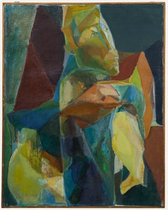Attrib. Liliane Avignon (1936-2023) - Mid 20th Century Oil, Cubist Figure