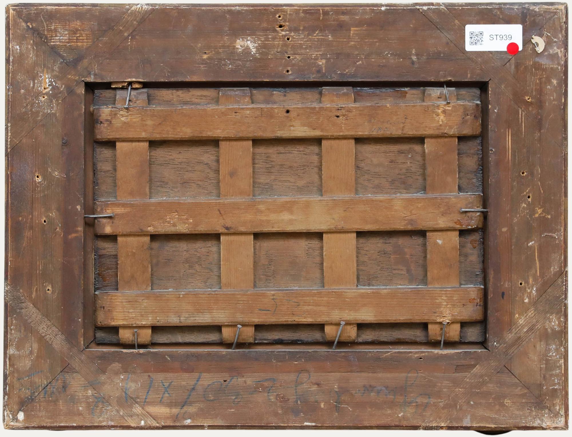 Attribut. Marc Baets - Gerahmtes Öl aus dem frühen 18. Jahrhundert, Leben am Seeufer (Braun), Landscape Painting, von Unknown